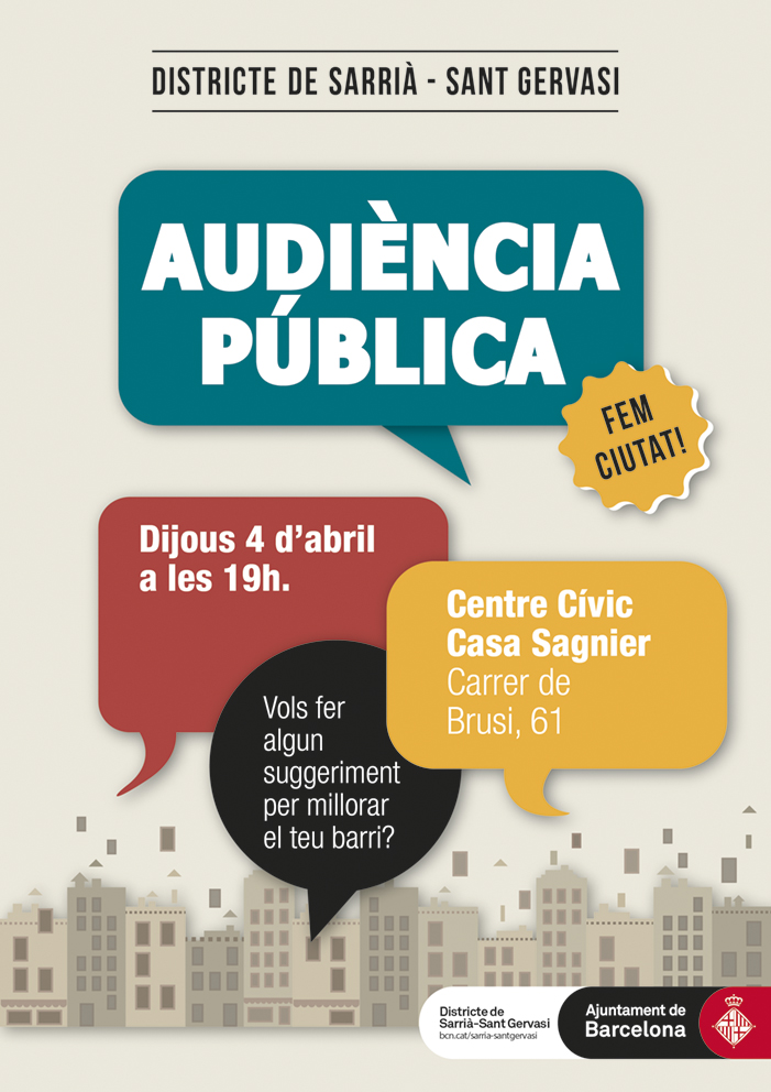 Cartell Audiència Pública Barcelona