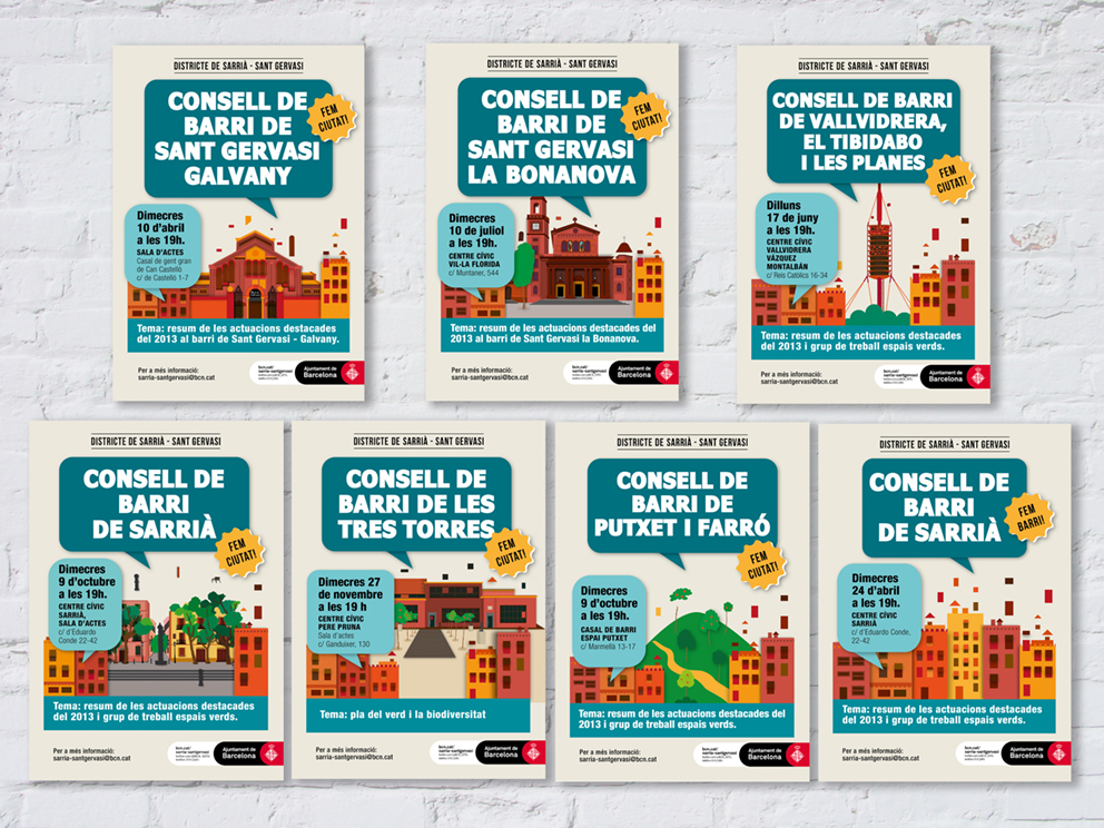 Cartells Consell de Barri Barcelona