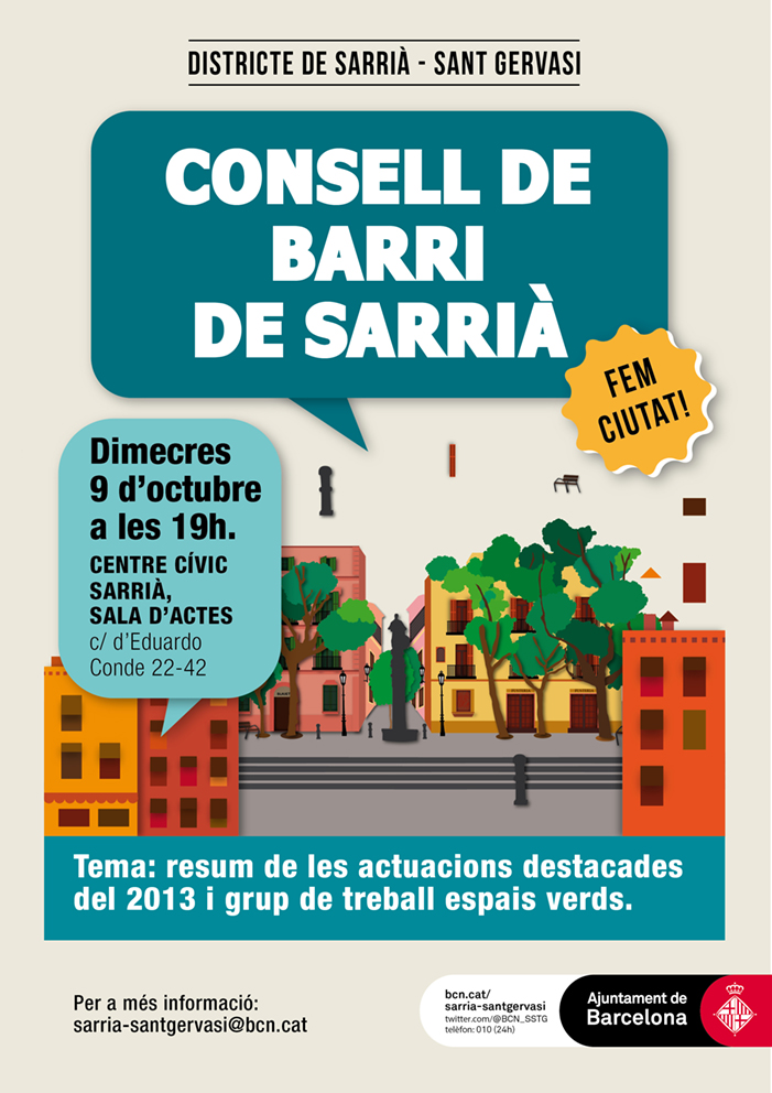 Cartell Consell de Barri de Sarrià